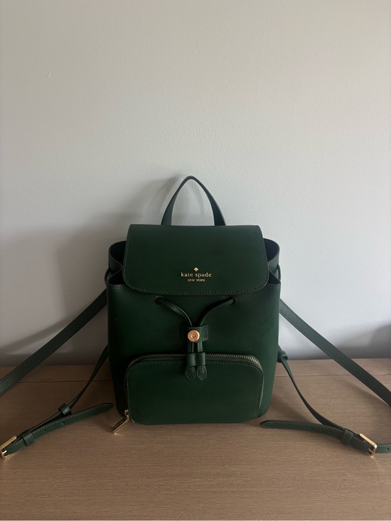 black and green leather backpack Tamarao Rucksack by Capra Designer backpacks kate spade Dark Green Leather